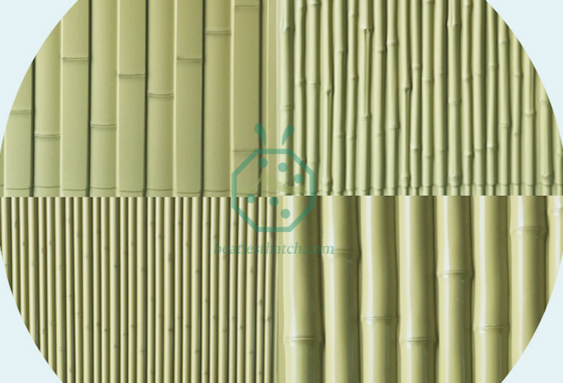 Plastic bamboo panels for wall and fence decoration