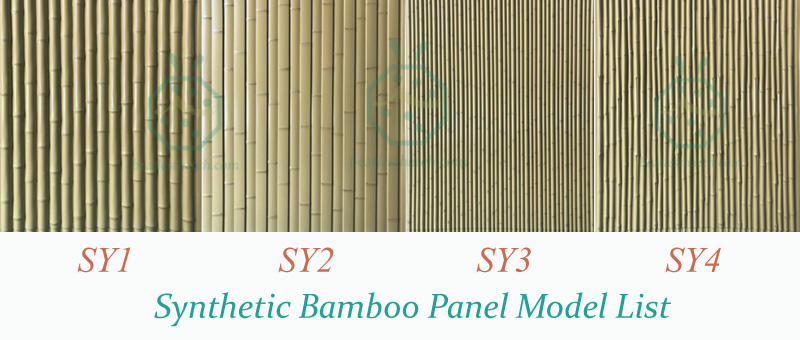 Panel de bambú artificial para pared o cerca