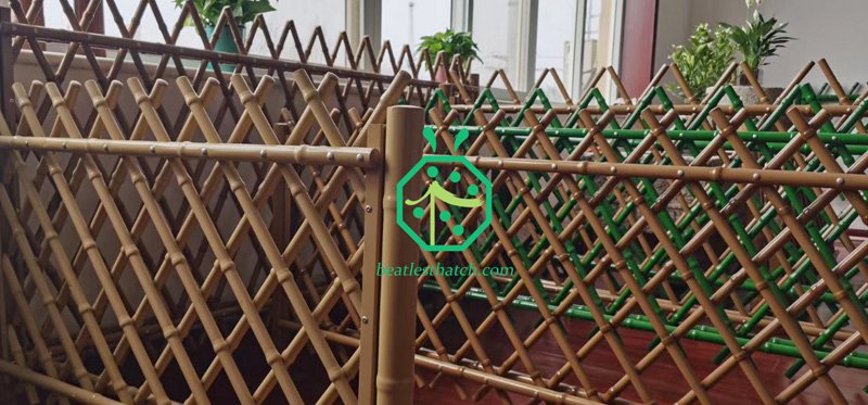 simulated metal bamboo fence