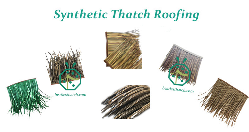 Various synthetic patio thatched roof covering materials
