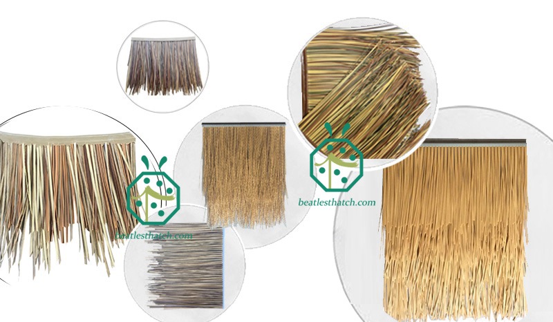 Artificial thatch roofing tiles for various wooden house structures in your garden backyard