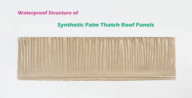Estructura impermeable del techo de palma sintética