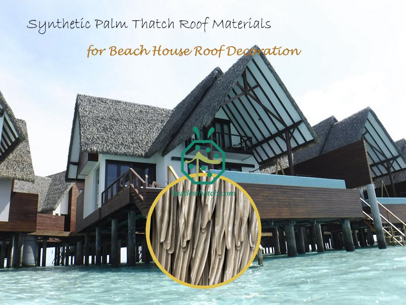 Materiales de techo de paja de palma sintética para decoración de techo de casa de palapa de playa