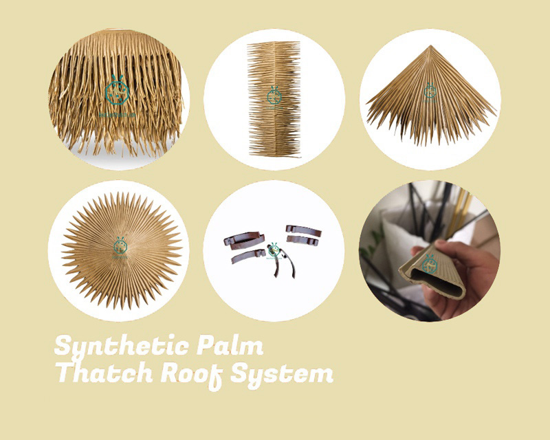 Artificial Palm Thatch Roofing System With All Accessories