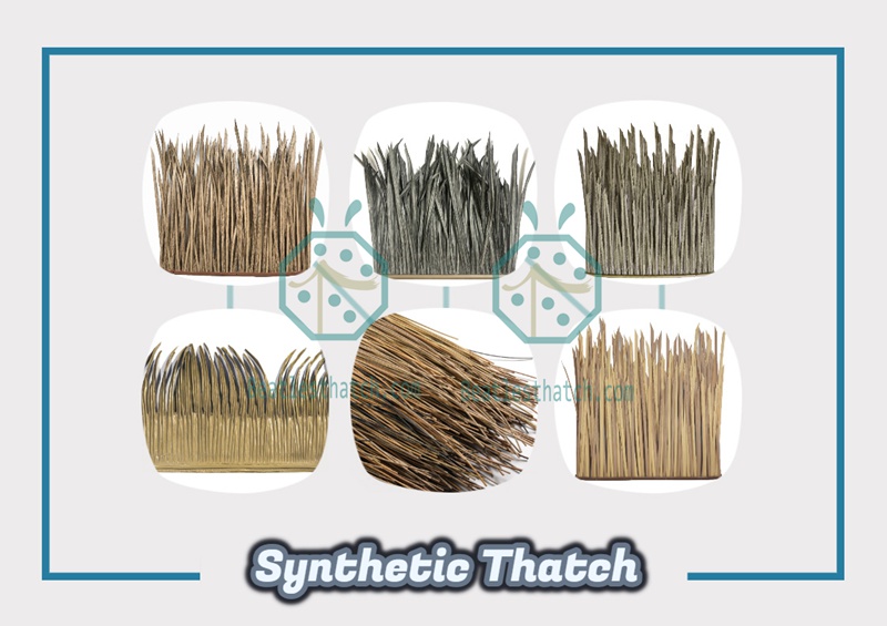 Synthetic Mexican Palm Thatch Roof Panels For Palapa, Bohio, Gazebo Construction
