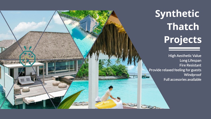 Imitation makuti thatch roof tiles for cottage, overwater bungalow, garden shed, tiki hut, palapa restaurant, BBQ, beach house, theme park pavilion, gazebo