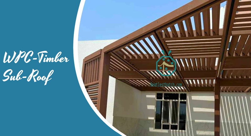 WPC timber wood for thatched roof structure construction WPC timber wood for thatched roof structure construction
