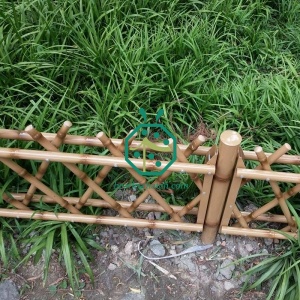 cerca de bambú de acero inoxidable utilizada para la decoración del parque
