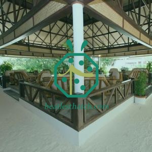 Maldives Hotel Lobby Artificial Bamboo Woven Ceiling Mat