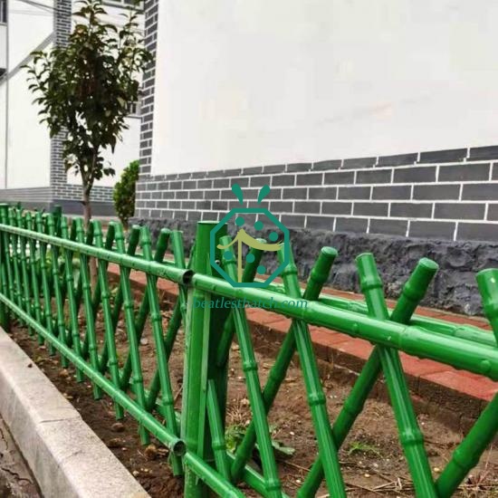 Metal Imitation Bamboo Stick Fence For Farm House Decoration