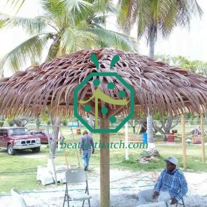 Artificial Tiki Bar Palm Thatch Roof For Park Sunshade Shed Building