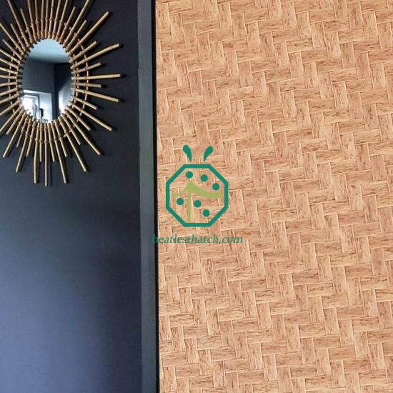 Artificial Bamboo Weave Panel For Tropical Style Wall Decoration