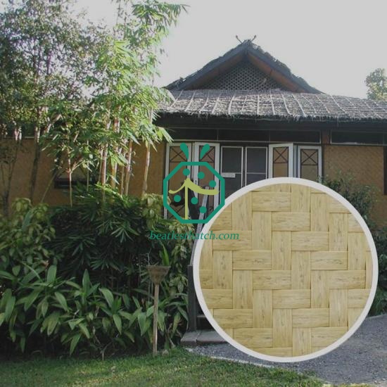Resort Overwater Bungalow Guestroom Artificial Bamboo Wall Mat