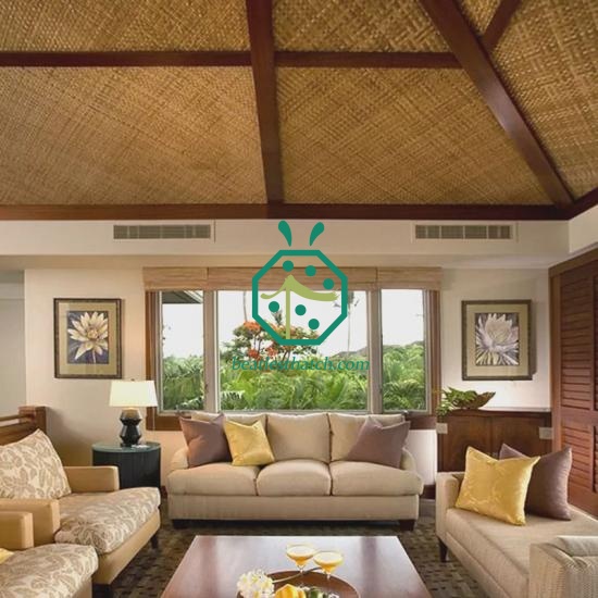 Tropical Looking Plastic Bamboo Weave Ceiling Sheet Design America
