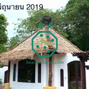 Synthetic Reed Thatch Roof for Resort Hotel Hut Construction in Thailand
