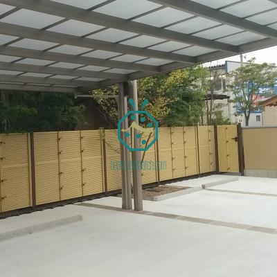 Cercado de palos de bambú artificiales para estacionamiento