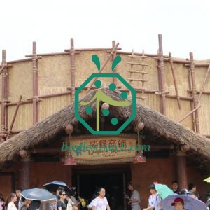 Decoración de barra Tiki de techo de plástico a prueba de rayos UV