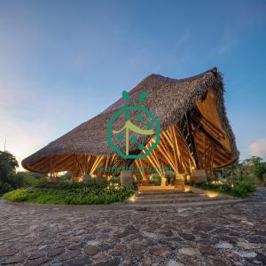 Techo de paja de cabaña Tiki de hospitalidad de Puerto Rico