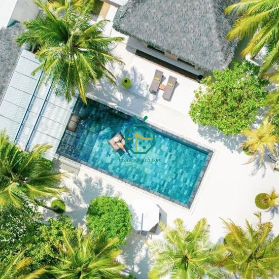 Artificial cabana thatched roof