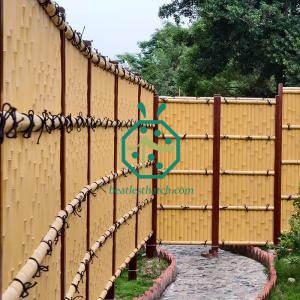 Perfect Aesthetic Imitation Bamboo Poles Used for Park Fence