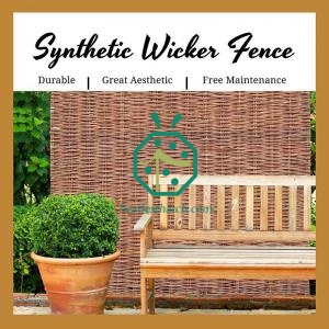 Synthetic wicker wall panel