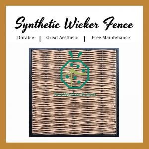 Synthetic wicker fence