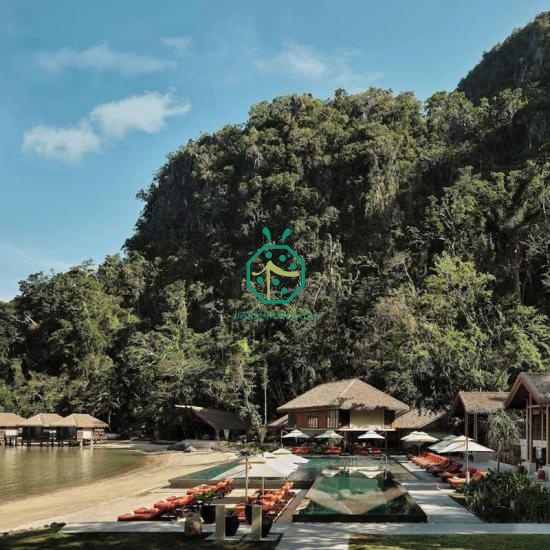 Customizable Synthetic Thatch Roof for Rural Restaurants