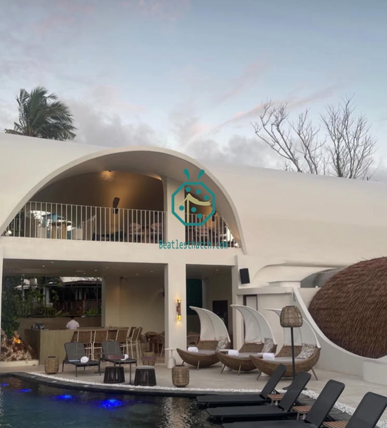 Proyecto de techo de paja de cogón de prestigiosos hoteles y resorts Hue en Siargao