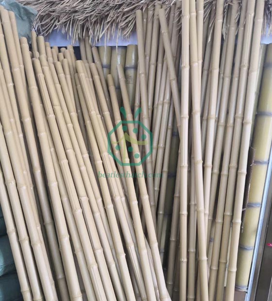 producción de cañas de bambú sintético