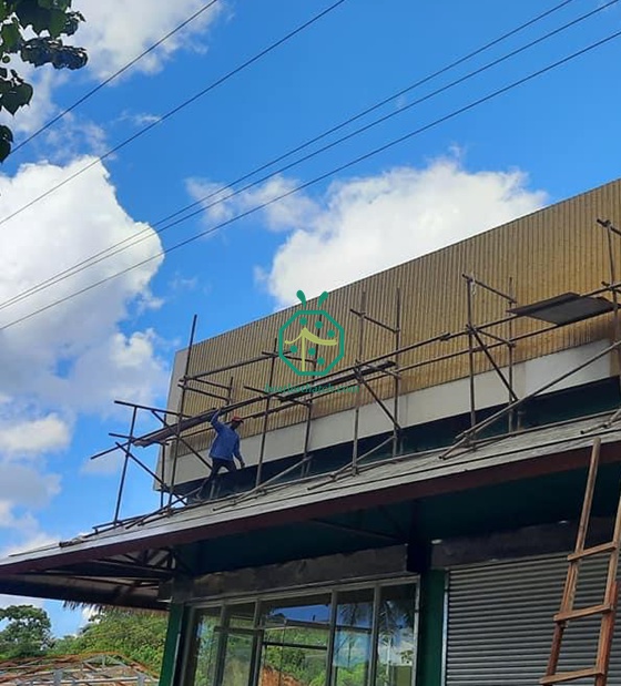 Panel de bambú de plástico para decoración de supermercados en Filipinas