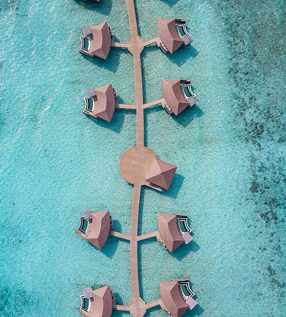 fantástico diseño de hotel de primera clase intercontinental maldivas Maamunagau recurso
